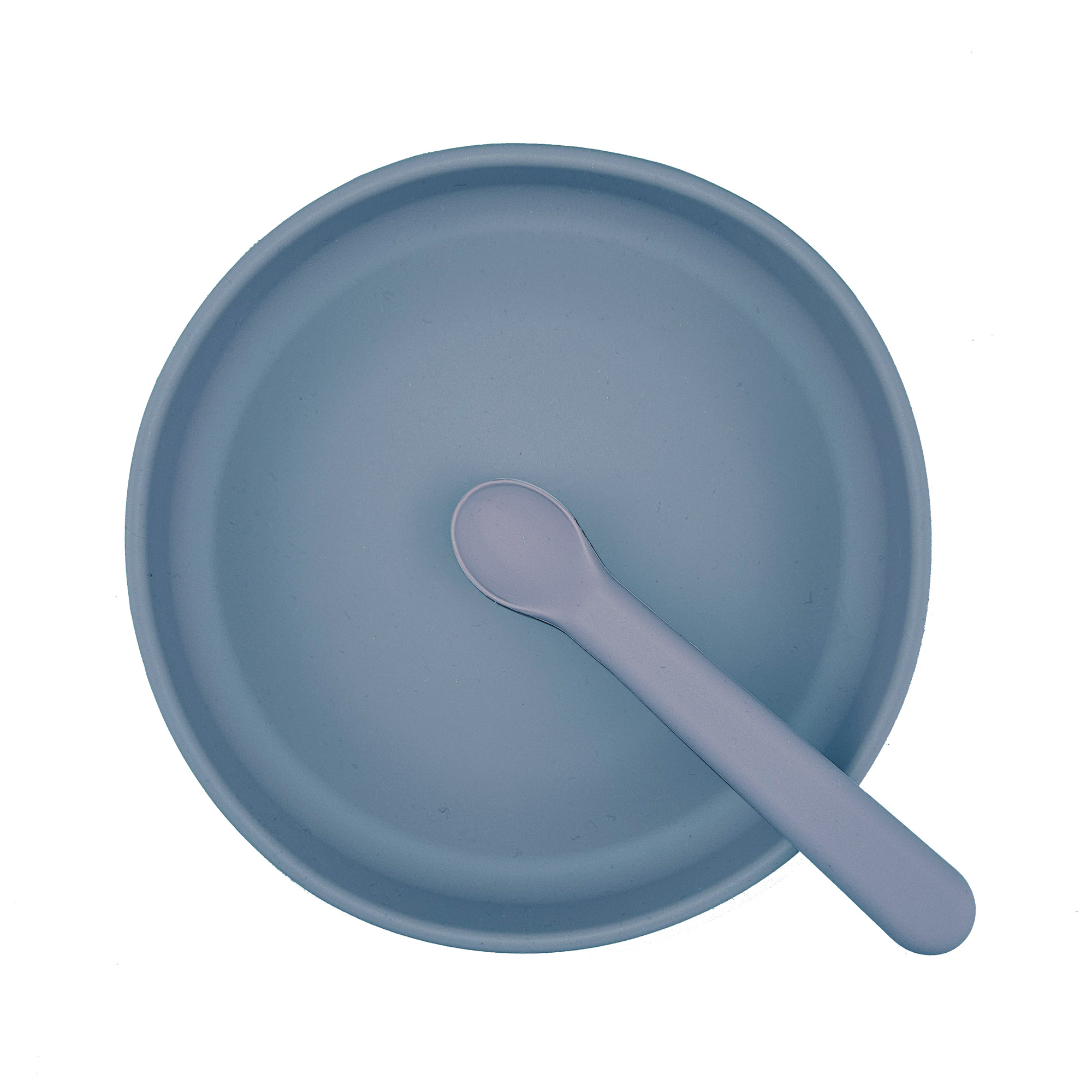 Silicone Bib with spoon - Stone