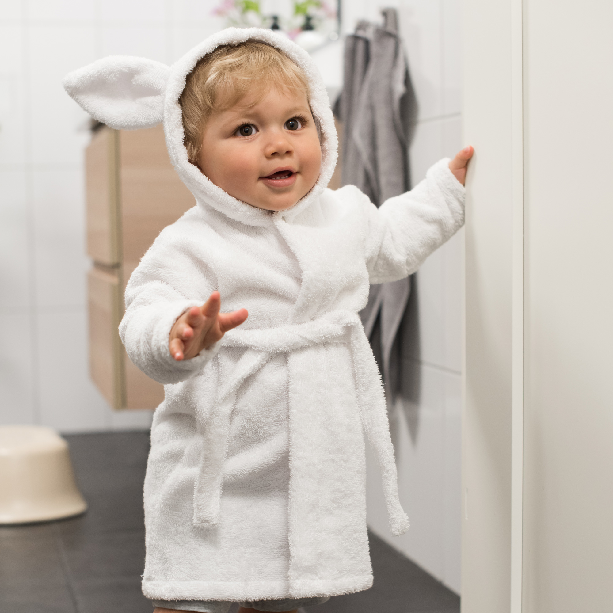 Bath robe rabbit white GOTS | Summerville organic