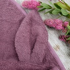 Hooded towel rabbit grape GOTS