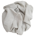 Crinkle swaddle silver grey GOTS