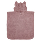 Bath poncho rabbit pale mauve GOTS