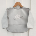 Bib with sleeves grey planet