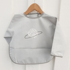 Bib with sleeves grey planet
