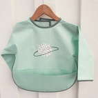 Bib with sleeves green planet
