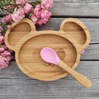 Bamboo tableware mouse pink