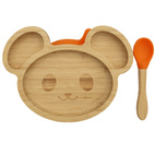 Bamboo tableware mouse orange