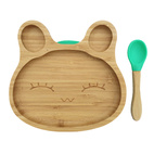 Bamboo tableware rabbit green