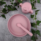Sippy cup silicone dusty rose