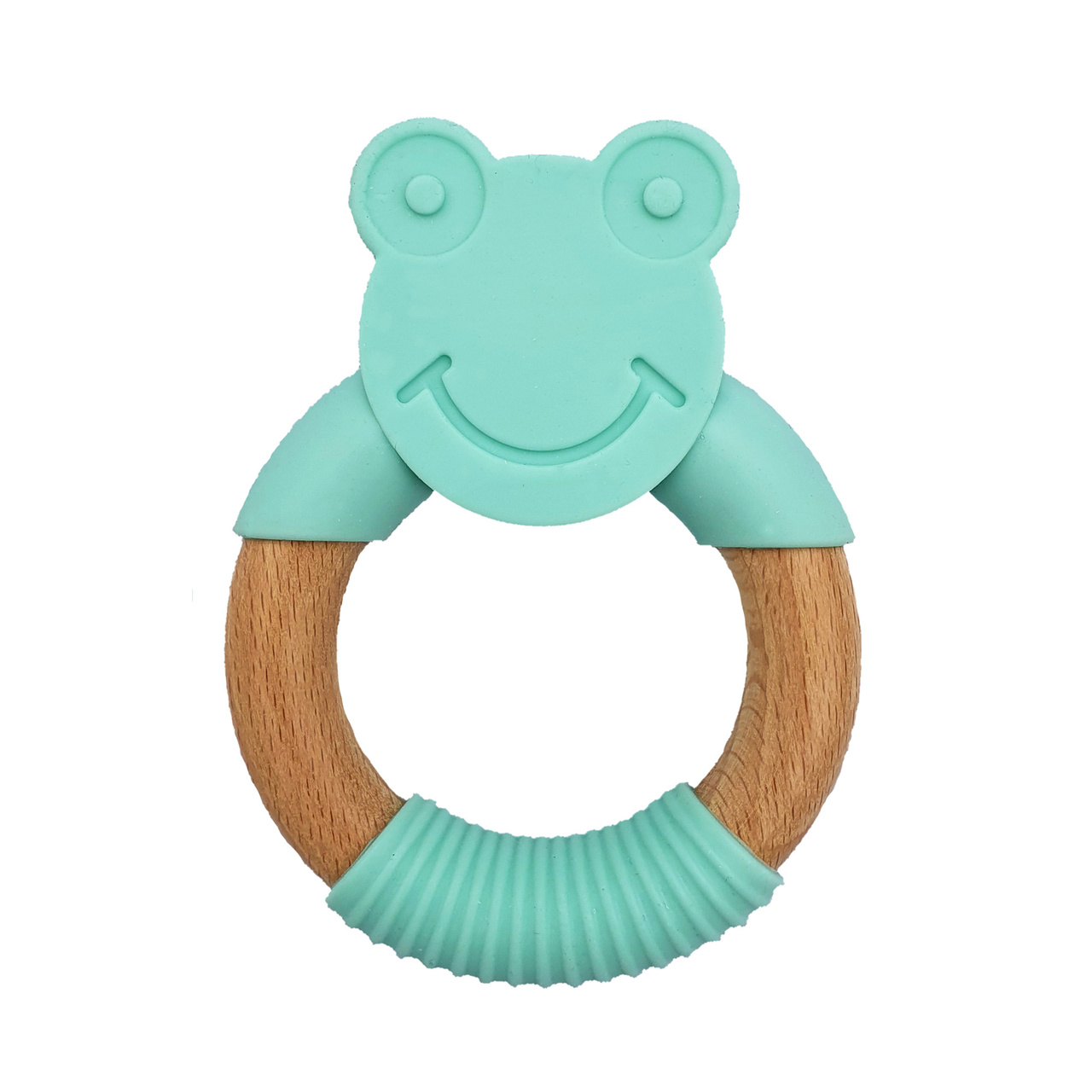 Teether frog green