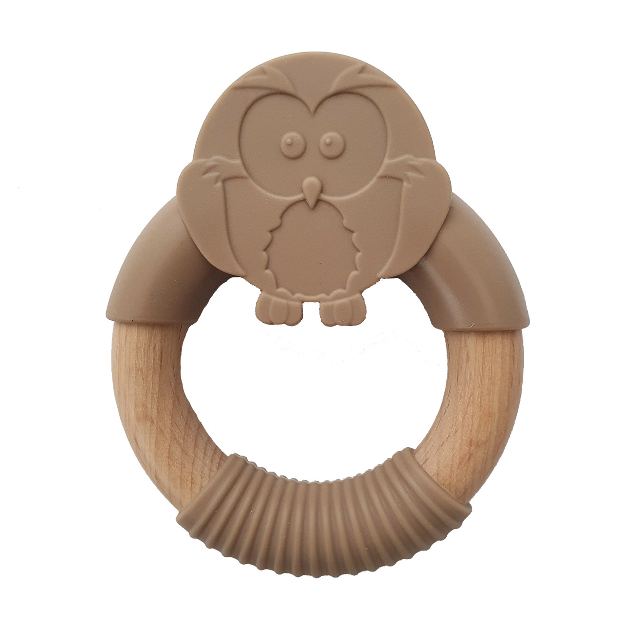 Teether owl taupe