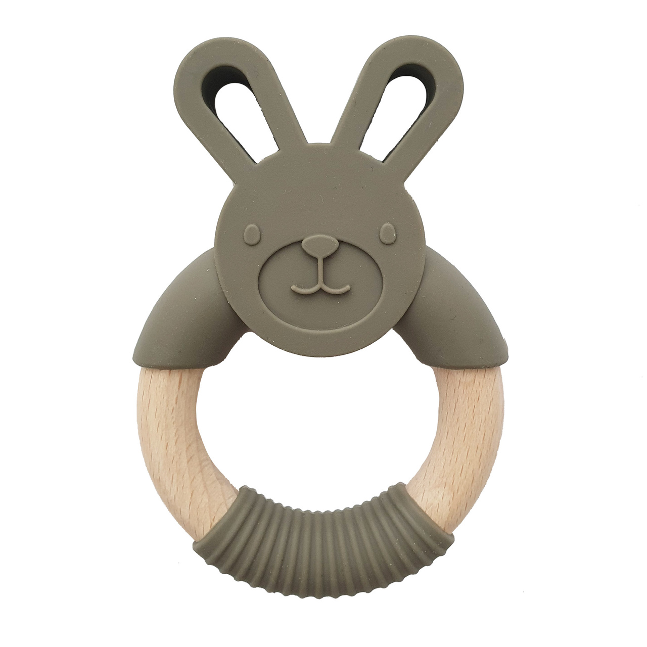 Teether rabbit dark green