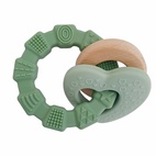 Teether toy heart green