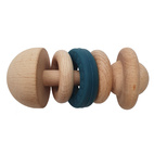 Wooden rattle ocean blue