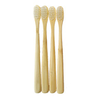 Barntandborstar bambu natur 4-pack