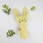 Soft rattle rabbit sun yellow