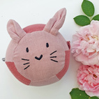 Soft rattle ball rabbit rose