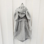 Bath robe rabbit silver grey GOTS