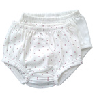 Bloomers pack of 2 white/pink dotty 0-3 months