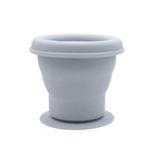 Snack pot silicone silver grey