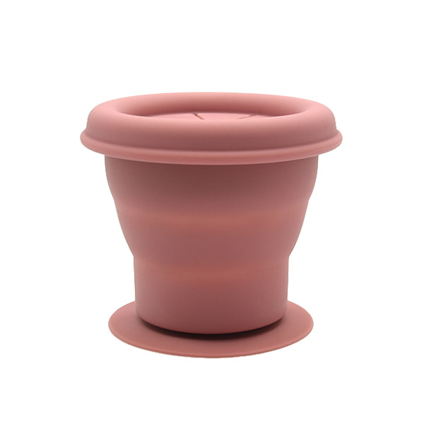 Snack pot silicone dusty rose