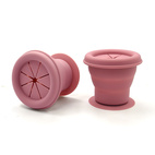 Snack pot silicone dusty rose