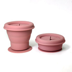 Snack pot silicone dusty rose