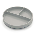 Plate divided silicone silver grey