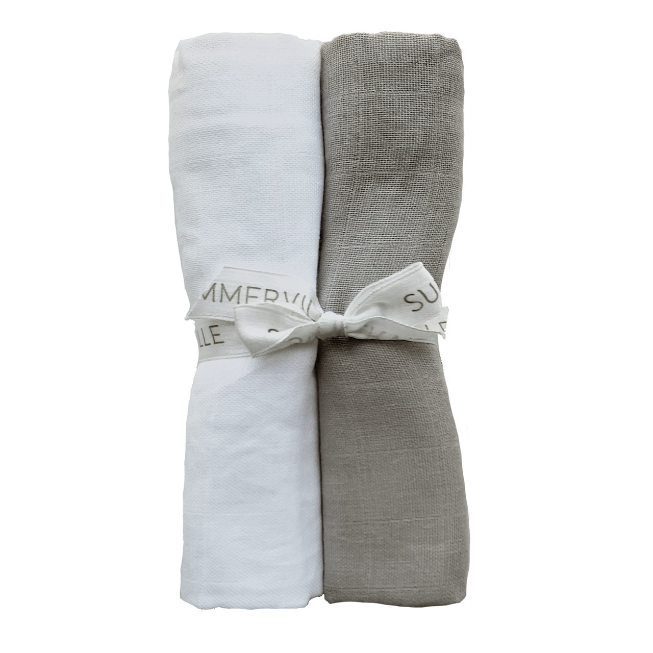 Muslin 2-pack grey GOTS