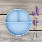 Plate divided silicone stone blue