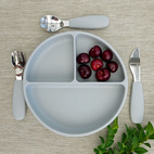 Kids cutlery silver grey