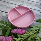 Plate divided silicone dusty rose