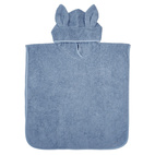 Badponcho rabbit dusty blue GOTS