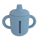Sippy cup  silicone 250 ml stone blue