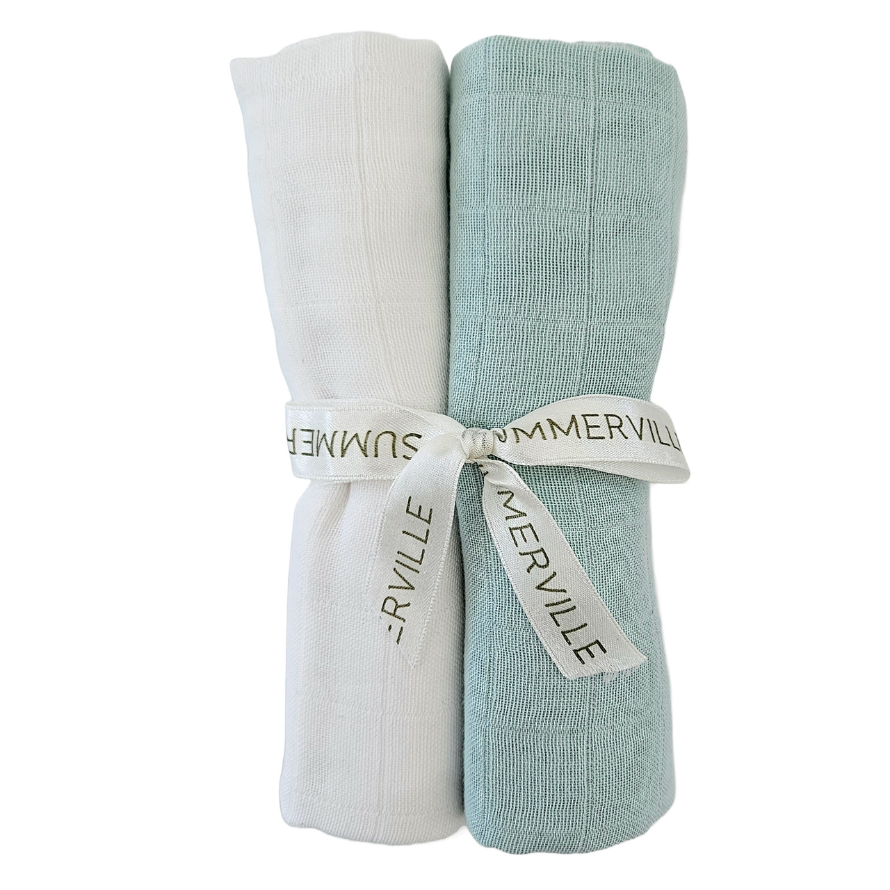 Muslin 2-pack ice blue GOTS