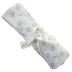 Muslin petal silver grey GOTS