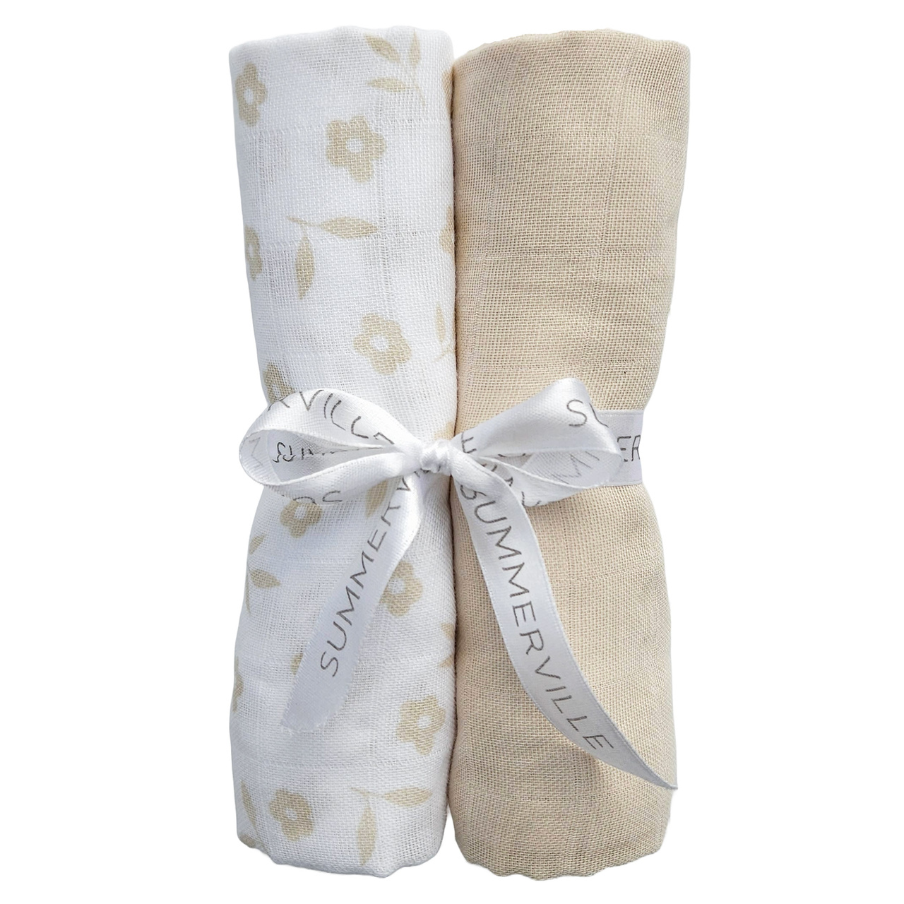 Muslin 2-pack petal sandshell GOTS