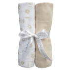 Muslin 2-pack petal sandshell GOTS