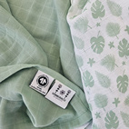 Muslin 2-pack tropical green GOTS