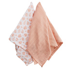 Muslin 2-pack tropical peachy GOTS