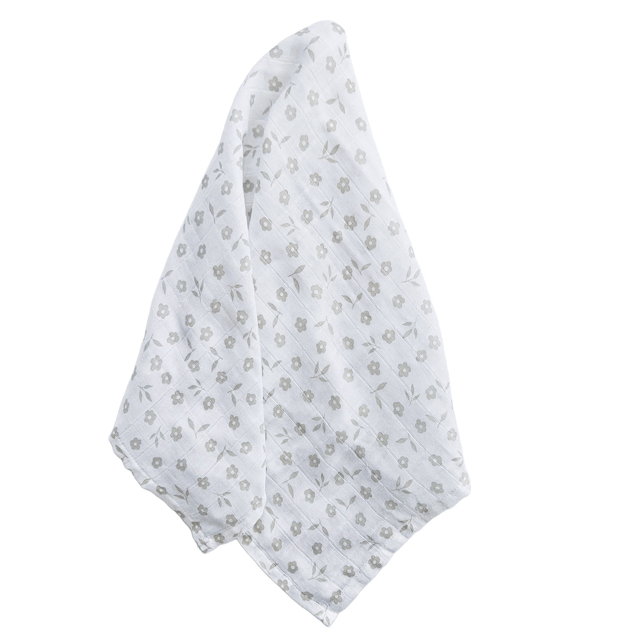 Muslin petal silver grey GOTS