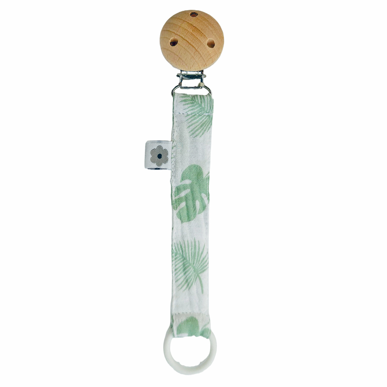 Pacifier clip tropical green