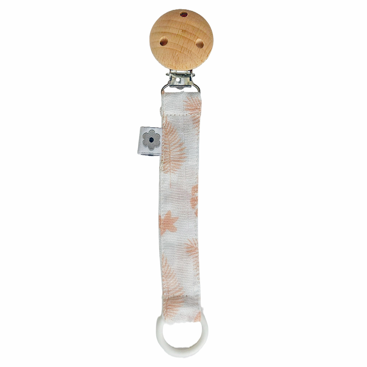 Pacifier clip tropical peachy