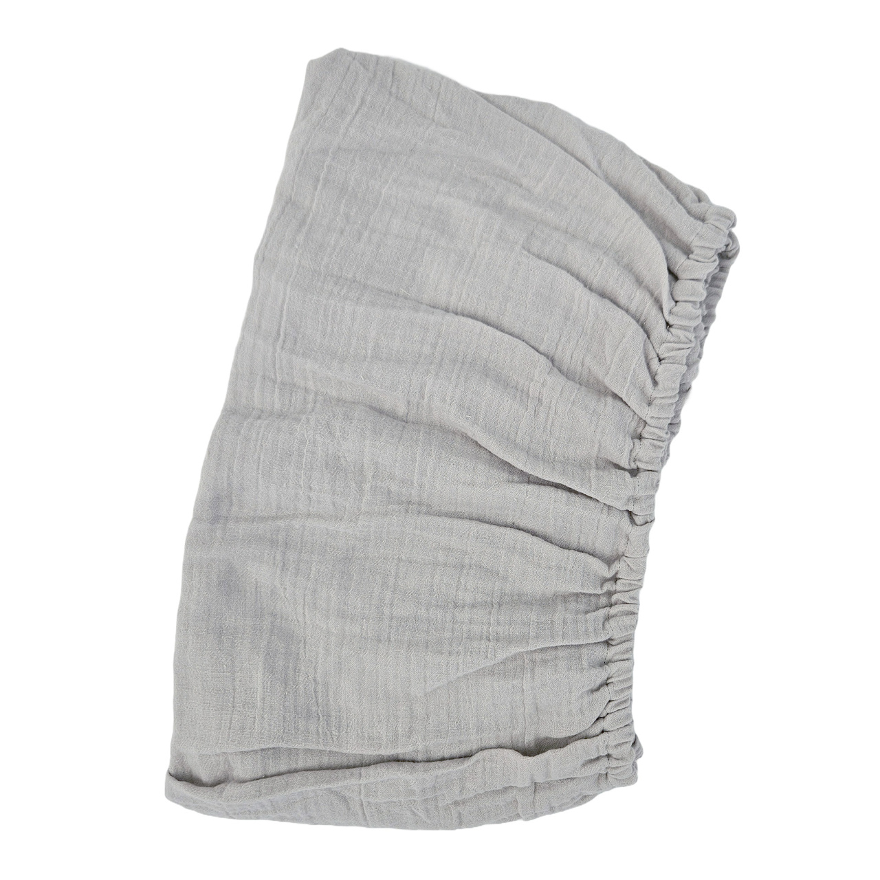 Fitted sheet large silver grey GOTS