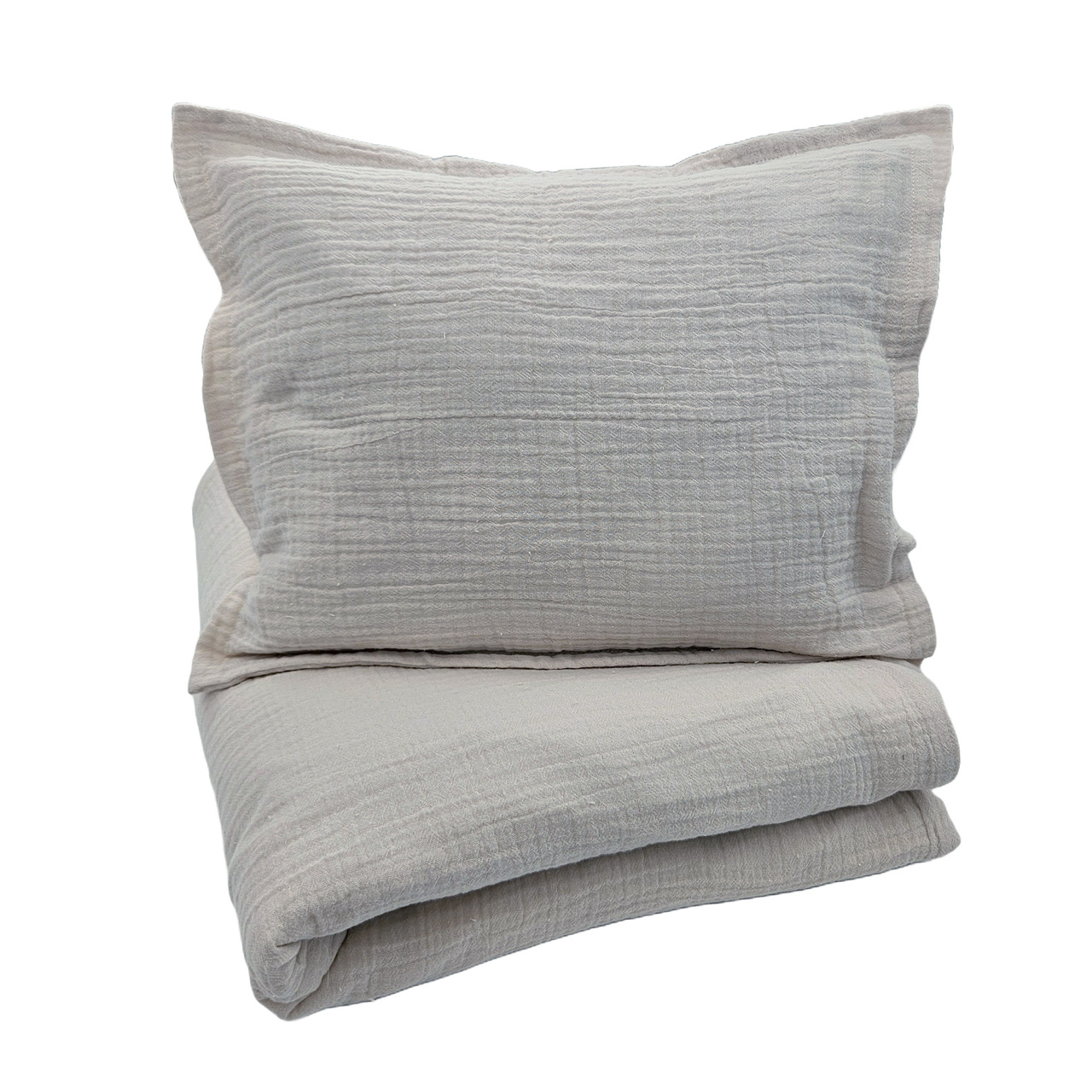 Bedding set small silver grey GOTS