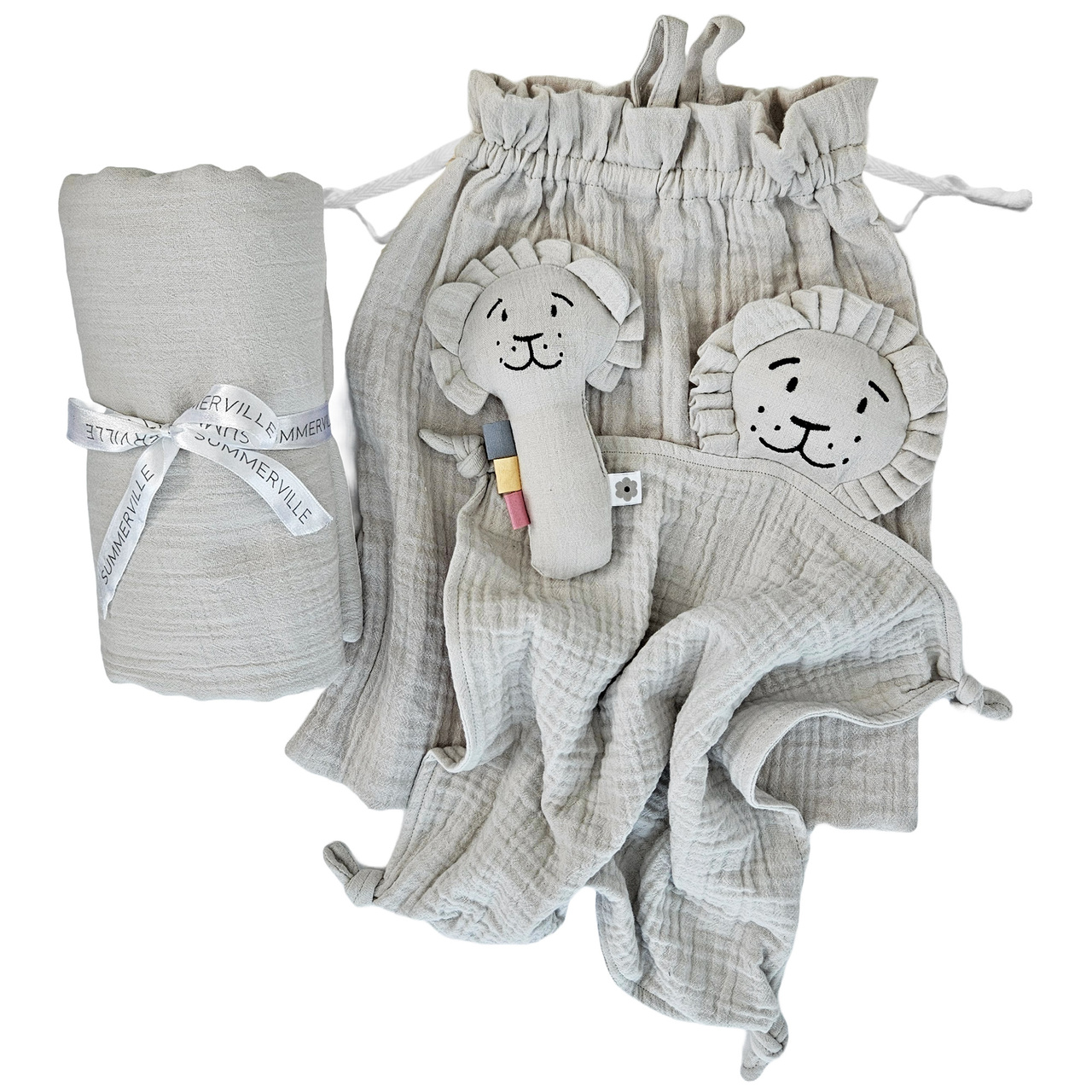 Presentset: Lion silver grey