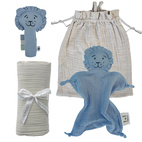 Presentset: Lion dusty blue