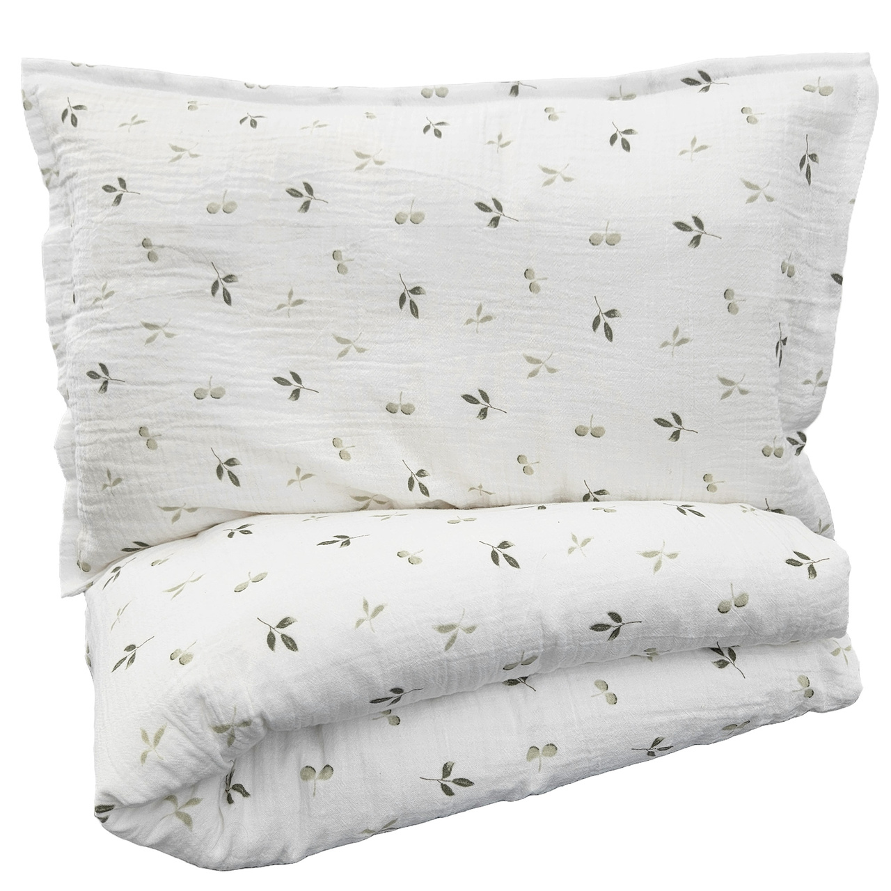 Bäddset muslin spjälsäng sprout GOTS
