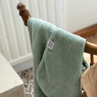 Badcape rabbit cameo green GOTS