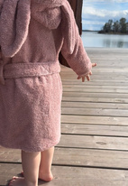 Bath robe rabbit pale mauve 74/80 GOTS