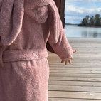 Bath robe rabbit pale mauve 74/80 GOTS